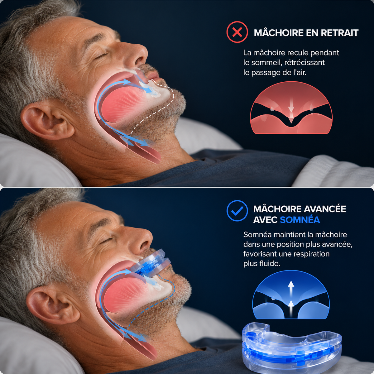 SOMNÉA- Embout Buccal Anti-Ronflement